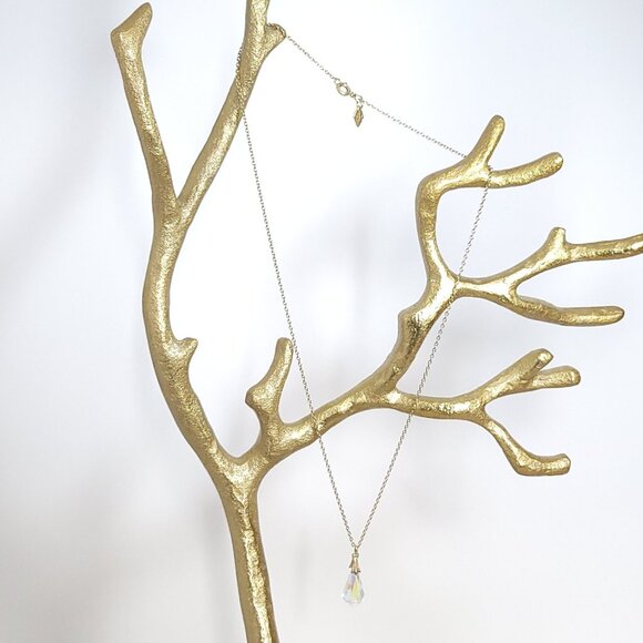 Vintage Sarah Coventry Gold Tone Teardrop Pendant Necklace 19 inches long - Picture 11 of 14